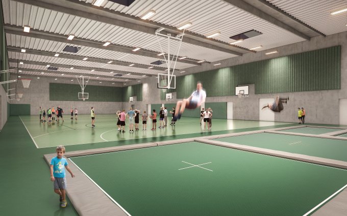 Ginnerup Arkitekter nyheder Ny idrætshal ved Højvangsskolen vundet